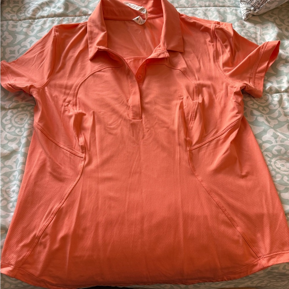 Lululemon Athletica Coral Button Down Shirt